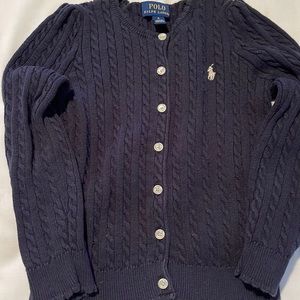 Ralph Lauren girls cable knit sweater.